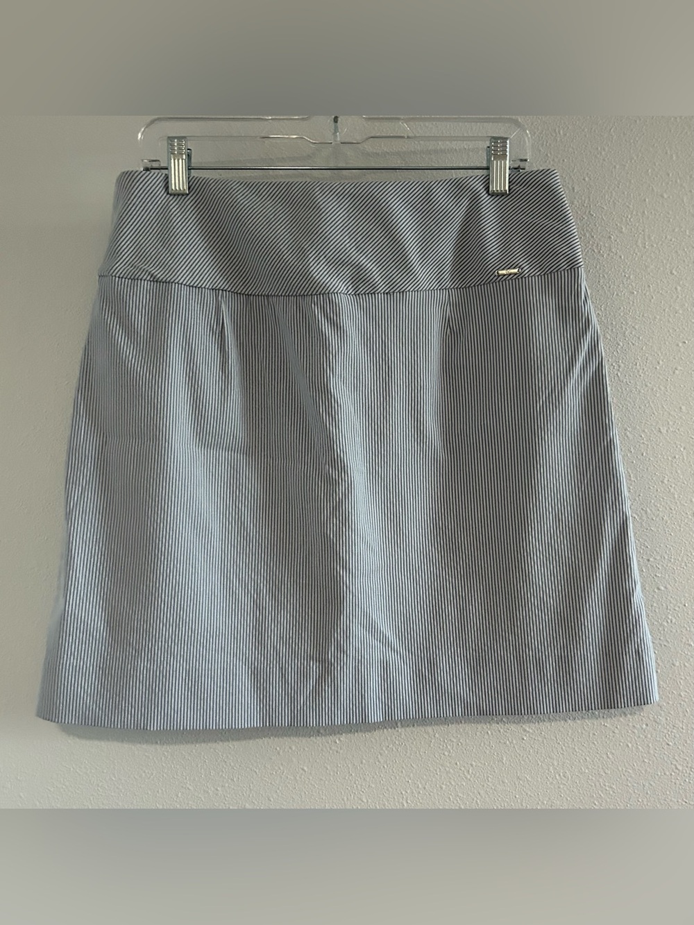 S.C. & Co. Navy Pinstripe Mini Skort Classic A-Line Style